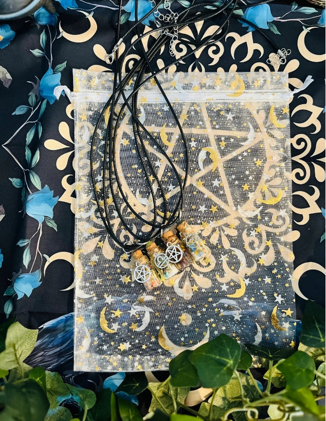Witchcraft Spell Jar Necklaces Witchcraft Key Chains Witch