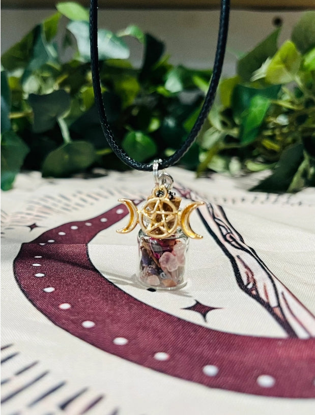 Witchcraft Spell Jar Necklaces Witchcraft Key Chains Witch