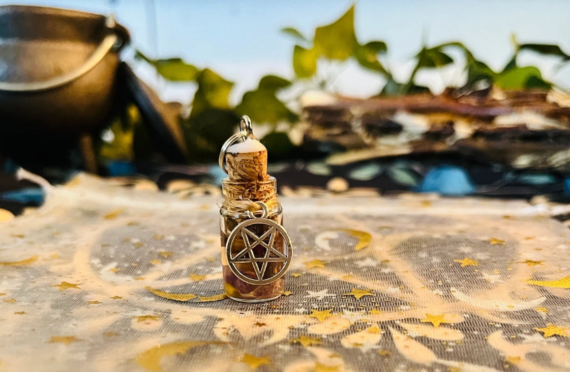 Witchcraft Spell Jar Necklaces Witchcraft Key Chains Witch