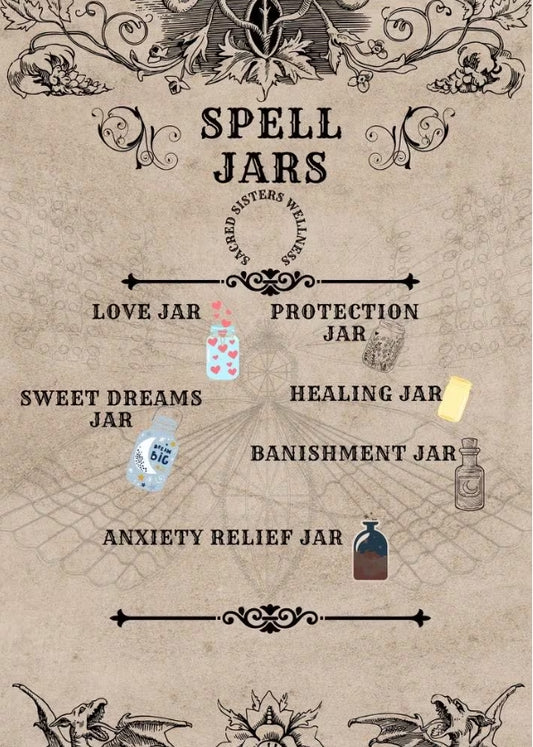 Spell Jars Witchcraft Supplies Love Jar Sweet Dreams Jar Protection Jar Healing Jar Banishing Jar Anxiety Jar Handmade Spellcasting Jars